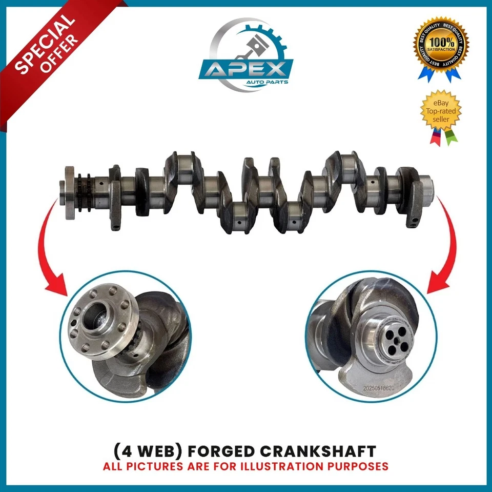 BMW 3 5 6 7 X3 X4 X5 X6 3.0 DIESEL N57D30 N57D30A N57D30B CRANKSHAFT & BEARING. - Image 3 of 4