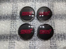 Sti Cherry Red Wheel Center Caps For Oem Sbr Wrx Sti Vab Impreza Grb Gvb Jdm Fs