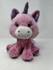 Hugfun Unicorn Plush Pink Purple Tutu Ballerina Sparkle Horn Ears Hoof 12" Toy