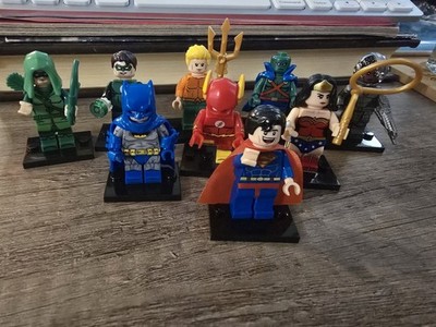 Dc Superheroes Justice League Unlimited Custom Lego Minifigures Lot of 9