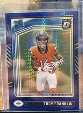 2024 Panini Donruss Optic Football #294 Troy Franklin Blue Hyper Prizm