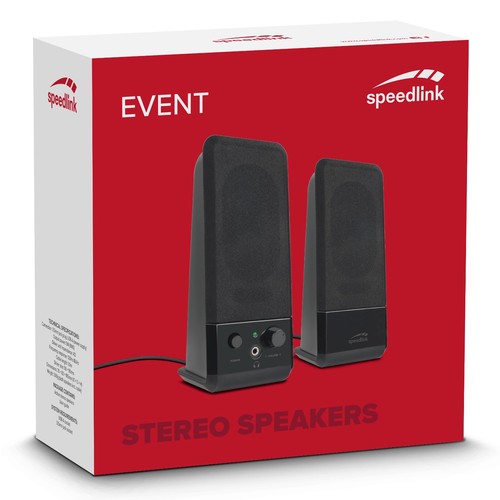 Speedlink EVENT Altavoces Estéreo 3,5Mm Caja USB Speaker 5W Para PC Smartphone - Imagen 3 de 3