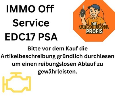 Wegfahrsperre Deaktivieren, WFS OFF, IMMO , PSA Peugeot, Renault, Citroen EDC17