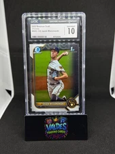 Jacob Misiorowski 2022 Bowman Draft Chrome 1st Bowman CGC 10 Gem Mint Brewers
