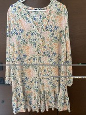 Tommy Hilfiger Floral Print Long Sleeve Dress Womens L Spring Summer