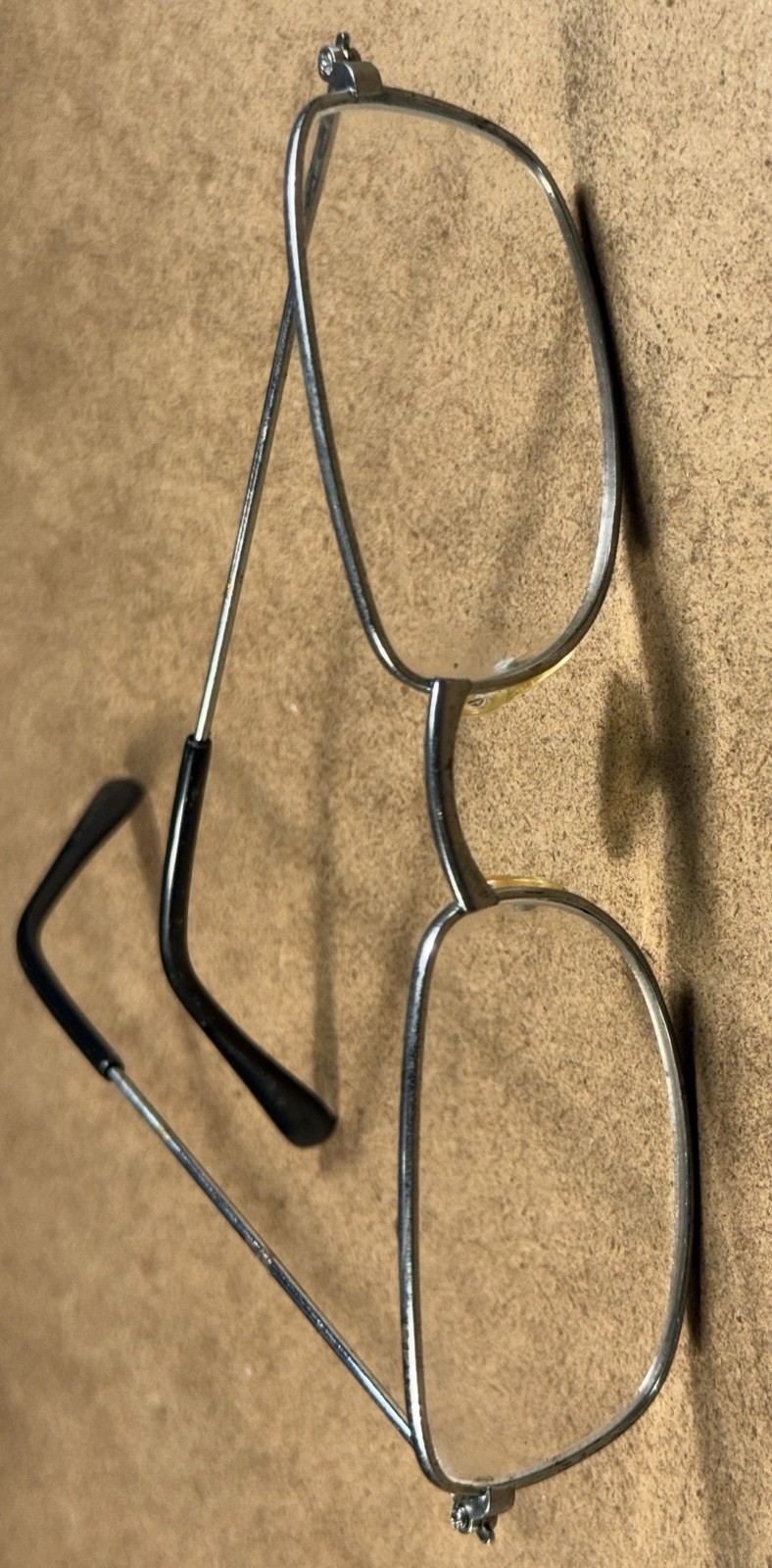 Vintage Rectangular Metal Eyeglass Frames 5.25” S… - image 1