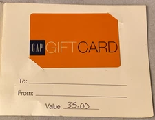 The Gap Physical Gift Card $35.00 Clothing Shoes Store Retailer