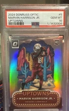 2024 Panini Donruss Optic Marvin Harrison Jr Uptowns Case Hit SP RC #5 PSA 10