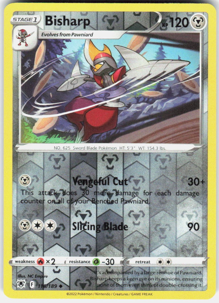 Bisharp Uncommon 116/189 Astral Radiance Pokemon Reverse Holo Near Mint