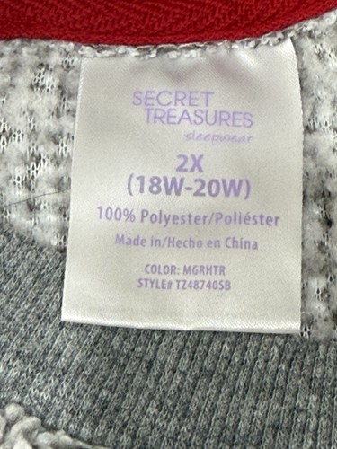 Secret Treasures Fuzzy Fleece TOP Nachtwäsche oder nicht! 😉 Mit Pinguin Applikation XL-2XL - Bild 3 von 9