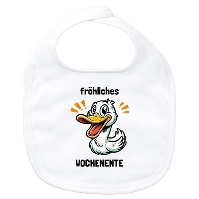 Baby Lätzchen fröhliches Wochenente Ente Meme Geschenkidee fröhliches Wochenente
