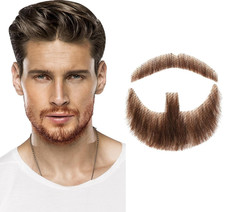 Realistic Fake Goatee Beard  Mustache for Men Women - 100 Human Hair Lace