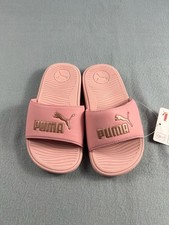 Puma Cool Cat Kids Slide Sandals Pink Rose Gold Size 12