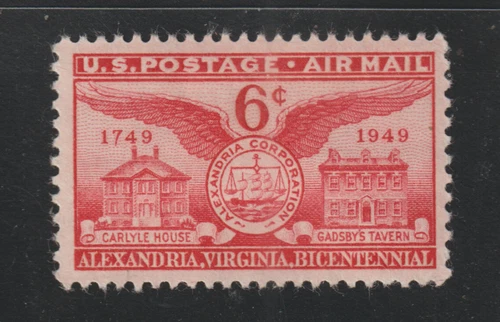 Vintage USA 1949 6¢ Airmail MH Stamp Huge 1c Sale     us877