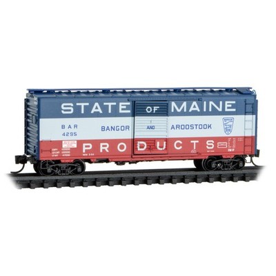 Micro Trains N Scale ~ 40' Boxcar ~ Bangor & Aroostook State Of Maine ~ 02000497