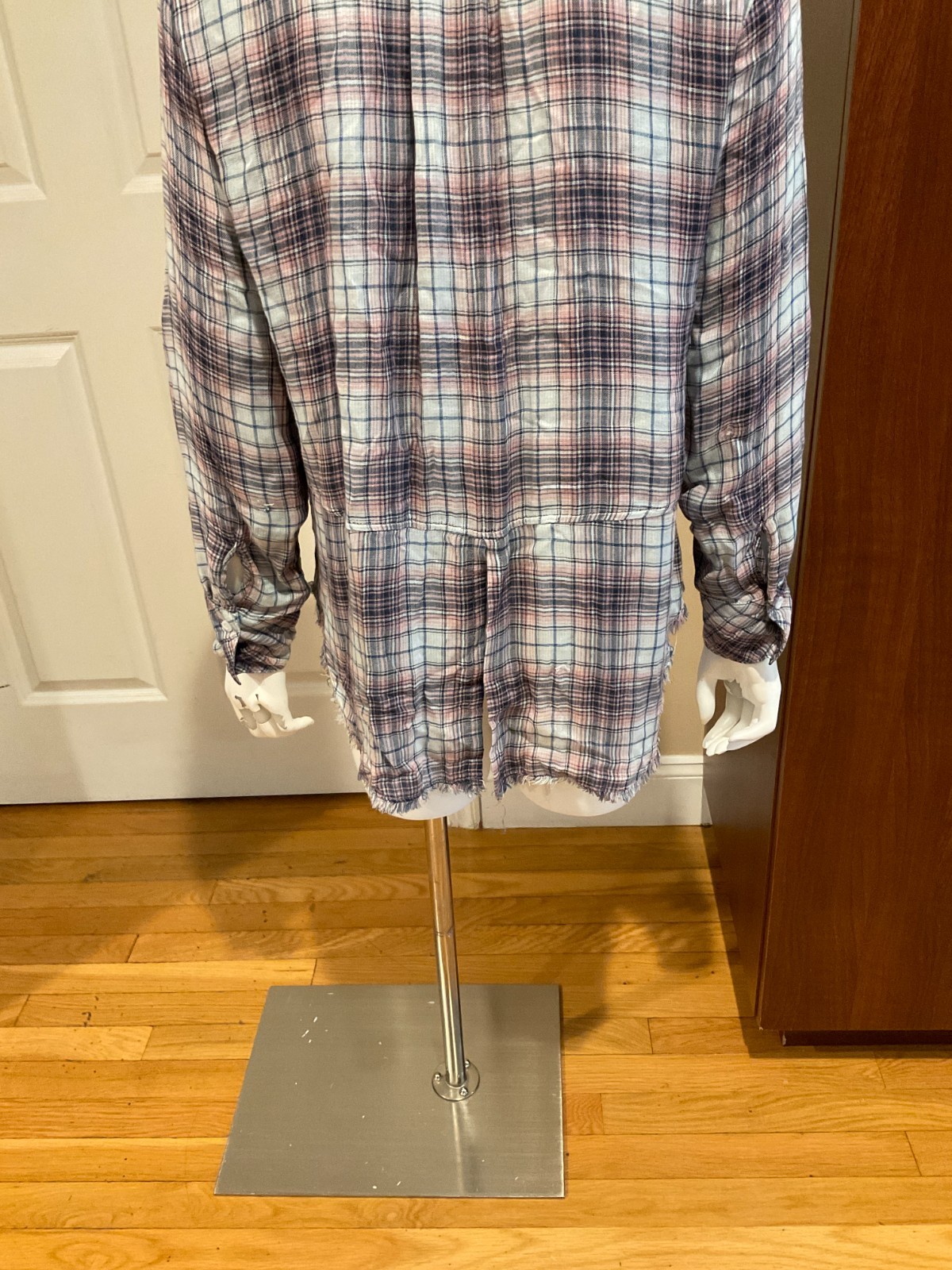 Bella Dahl Split Back Button Down Plaid Shirt wit… - image 6