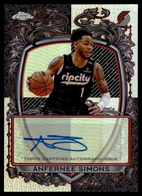 2025-26 Topps Chrome Signature Style Refractor Auto Anfernee Simons #SS-ANS