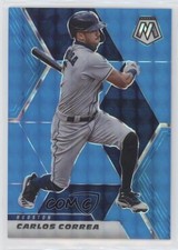 2021 Panini Mosaic Fluorescent Blue Mosaic Prizm 11/15 Carlos Correa #107 3a1