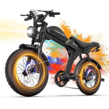 Movcan 2500W 35mph 52V 23.4Ah 20" Fat Tire Electric Mountain Bike for Adults