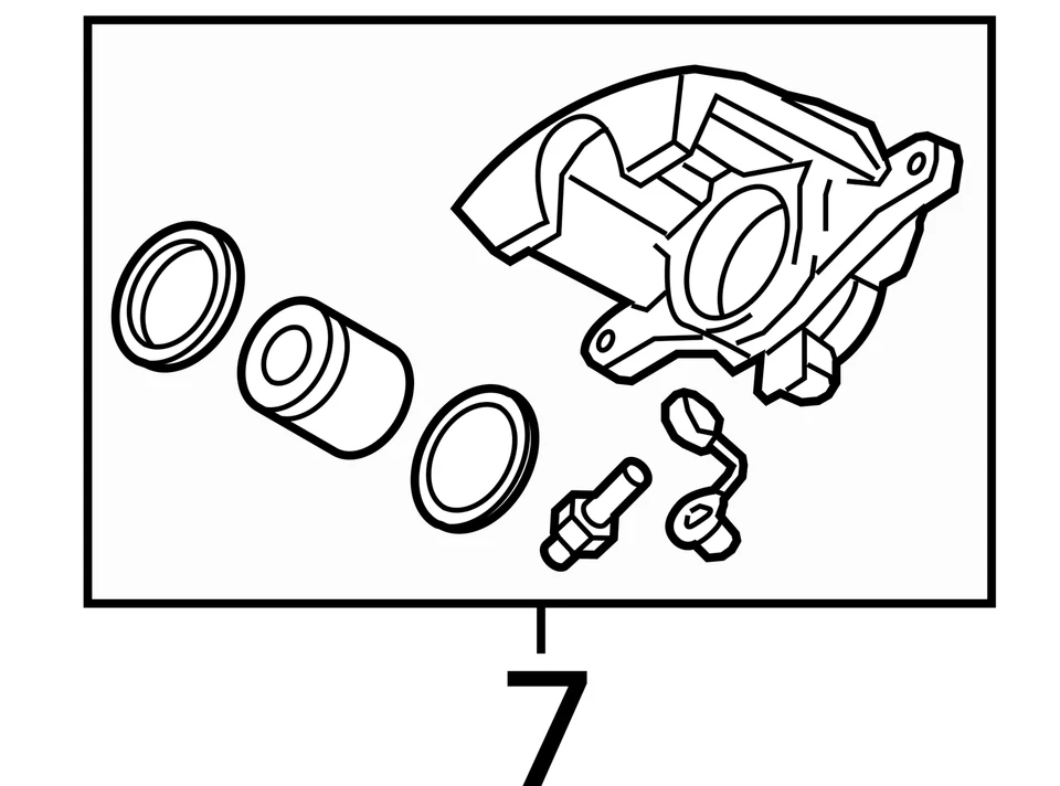 Pinça de freio traseira direita passageiro Buick Enclave 2008-2017 AS2MQ - Imagem 3 de 3