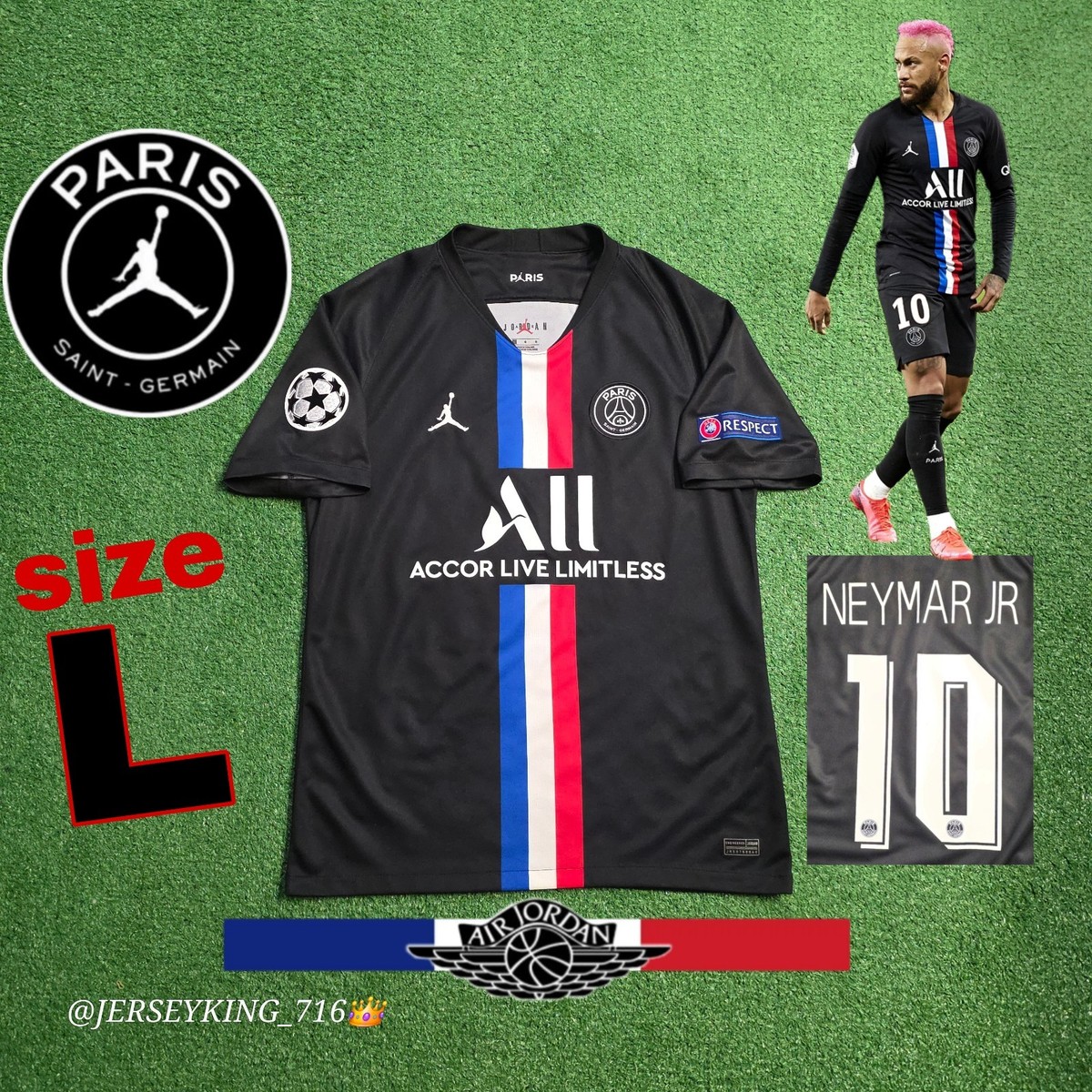 🇫🇷Jordan x PSG Neymar Jr#10 Paris St. Germain 2019/2020 Fourth