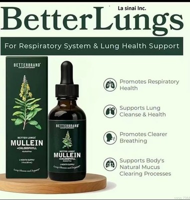 Mullein Drops for Lungs for Res and Lung Mullein Leaf Extract with Chlorophyll