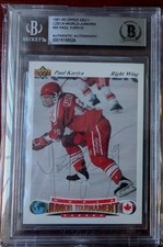 1991-92 Upper Deck Czech Signed Paul Kariya Rookie Auto #50 BAS Beckett