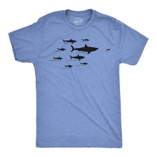 Mens Shark Hierarchy Chart T Shirt Funny Science Ocean Tee for Guys
