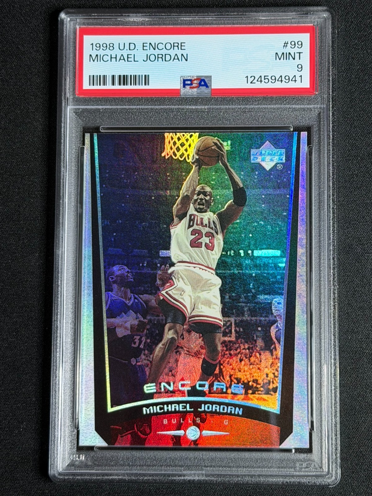 1998 Upper Deck Encore Michael Jordan #99 PSA 9 MINT INSERT Chicago Bulls HOF SP