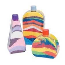 Flat-Sided Sand Art Bottles - 12 Pc.