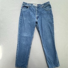 VINTAGE Bugle Boy Jeans Mens 38x32 Blue Baggy Wide Leg Loose Denim 750 Y2K