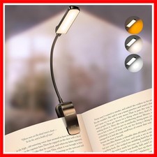 13 LED Rechargeable Book Light for Reading in Bed- Eye Caring 3 Color Temperatur