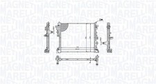 Radiatore acqua MAGNETI MARELLI per Alfa Romeo Stelvio 2.0 Q4 2.9 Giulia
