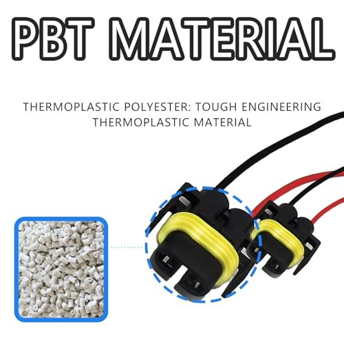Stück H11 H9 H8 Nylon Adapter Kabelbaum Buchsen Kabel für Scheinwerfer oder 2 - Bild 6 von 6