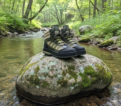 ORVIS ENCOUNTER Fly Fishing Felt Sole Wading Boots Men's size 10 8R7X EXCELLENT