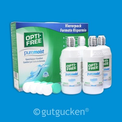 Opti-Free PureMoist 4 x 300ml Pflegemittel All in One Kombilösung von Alcon