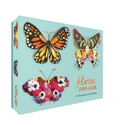 Flora Forager Schmetterling Notizkarten von Bridget Beth Collins (Englisch) Hardcover Bo