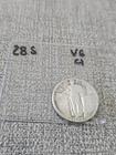 1928 S Standing Liberty Quarter VG Cleaned