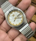 Vintage Original Seiko 5 Automatic Gold Tone Dial Watch for Mens Japan 6309-8930