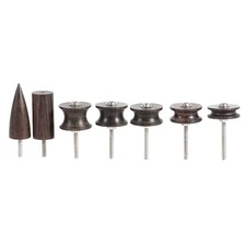 Ebony Leather Burnisher Wooden Leather Craft Kit Leather Slicker Tool Drill Sets