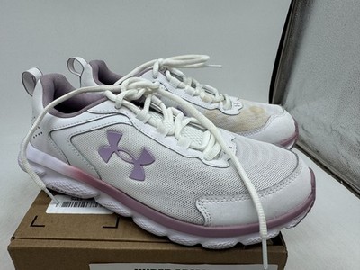 Under Armour Charged Assert 9 Athletic Running Sneakers Womens White - 9.5 WIDE