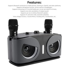 Enceinte Bluetooth sans fil haute puissance Home Cinéma Karaoké Audio tout-en-un