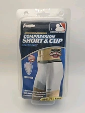 Franklin Sports ADULT Compression Shorts with Cup Support Protection XL NEW