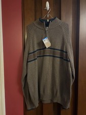 columbia mens heavy 1/4 zip brown XL NWT