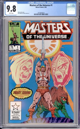 Masters of The Universe #1 CGC 9.8 1986 WP's Marvel Comics / Star MOTU He-Man