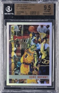 1997-98 TOPPS CHROME REFRACTORS #171 KOBE BRYANT BGS 9.5