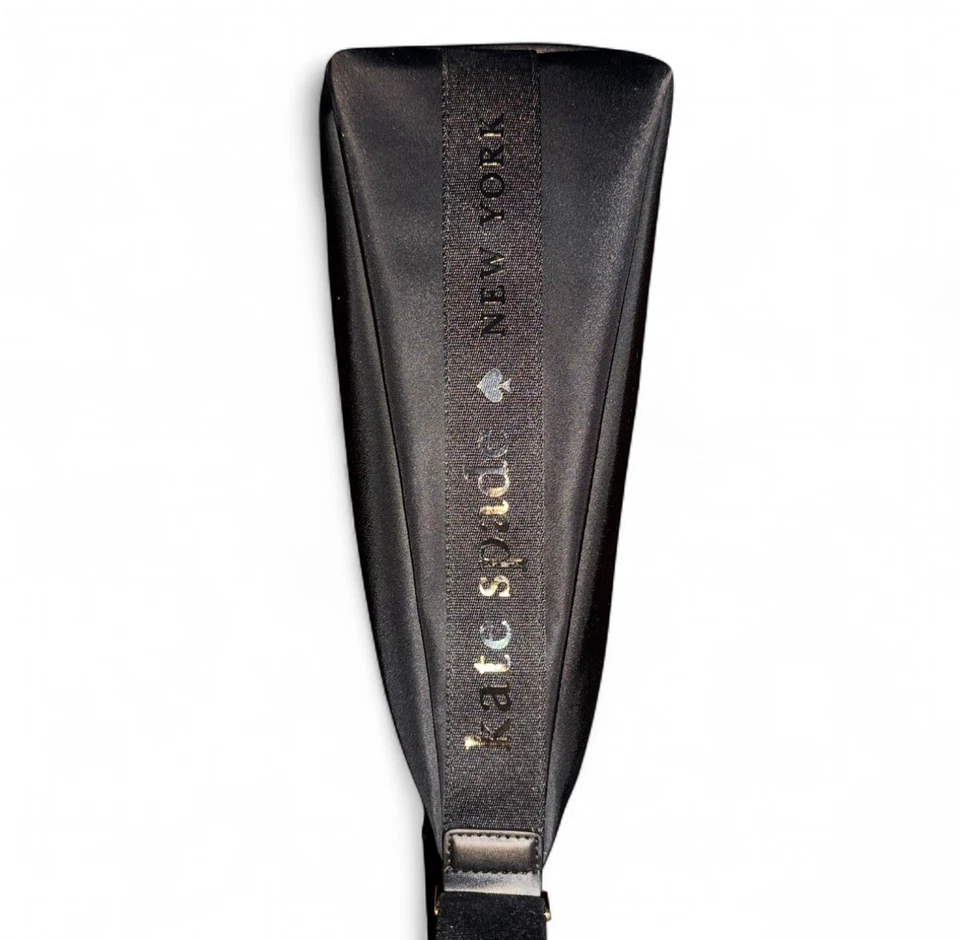 Bolso de Hombro Hobo de Nylon Negro Y2K Kate Spade New York Herrajes Dorados De Colección Foto 4 de 4