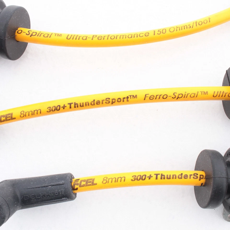 ACCEL 7961Y 300+ Amarillo Thundersport Ferro-Espiral 8MM Bujía Cables de Encendido Foto 4 de 4