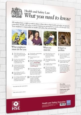 HEALTH & SAFETY LAW POSTER SEMI RIGID by HSE Limp / Vinyl Self Help Business