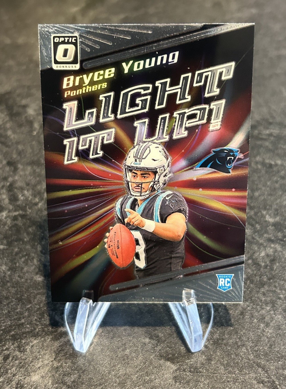 2023 PANINI OPTIC BRYCE YOUNG LIGHT IT UP ROOKIE RC #LU-BY PANTHERS